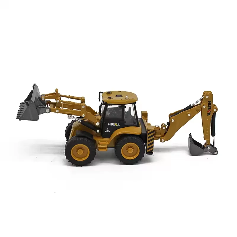 Huina 1:50 Diecast Metal Excavator Loader Truck Model, Collectible Gift