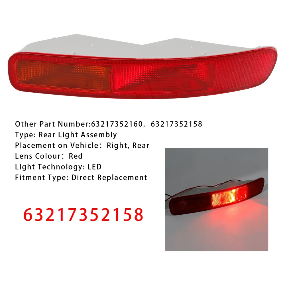 Høyre LED bakfanger Lys 63217352158 Mini Clubman F54 2016-2024