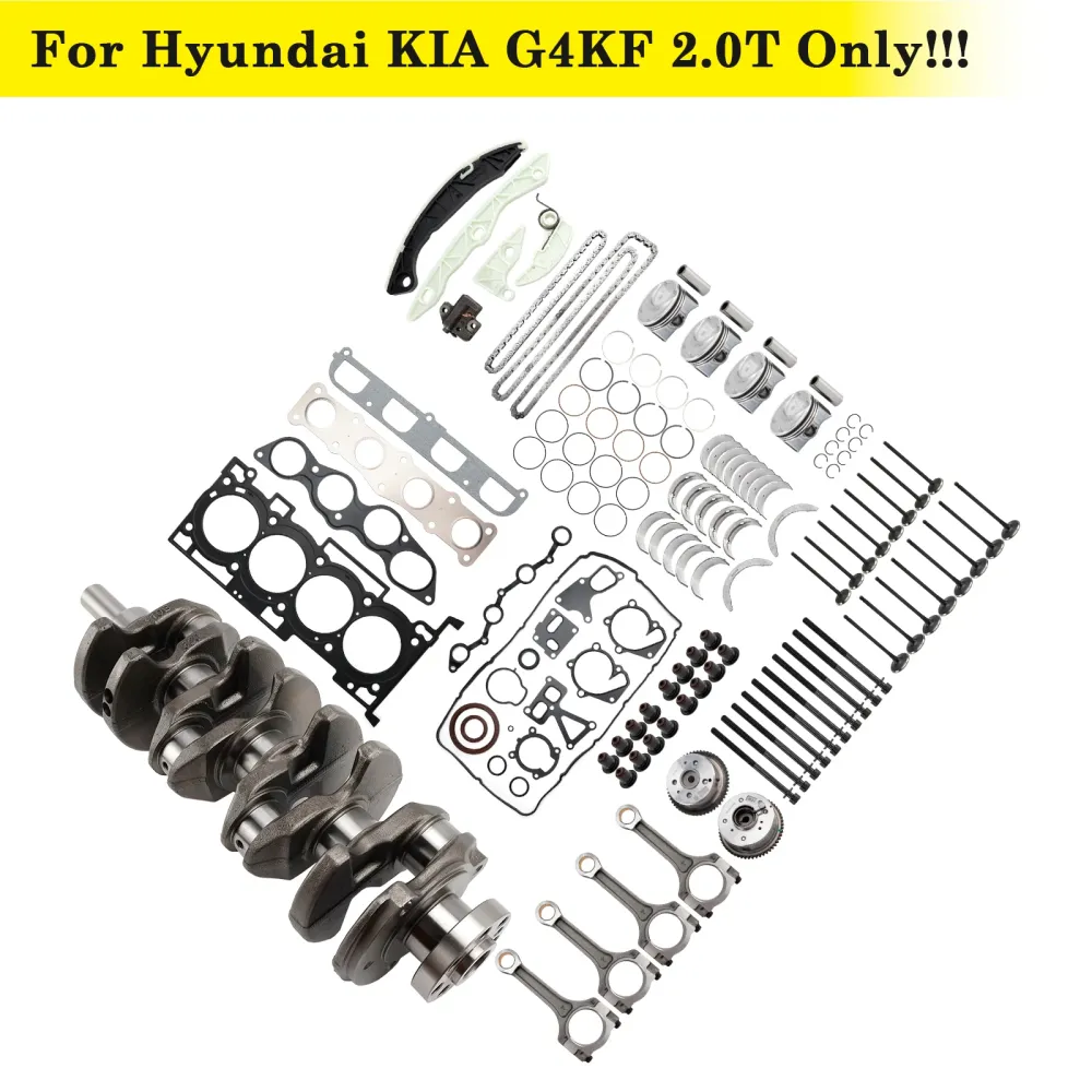 Hyundai Kia G4KF 2.0T motor ombyggingssett veivaksel con stenger timing 231112g430 234102g400 (kopi)