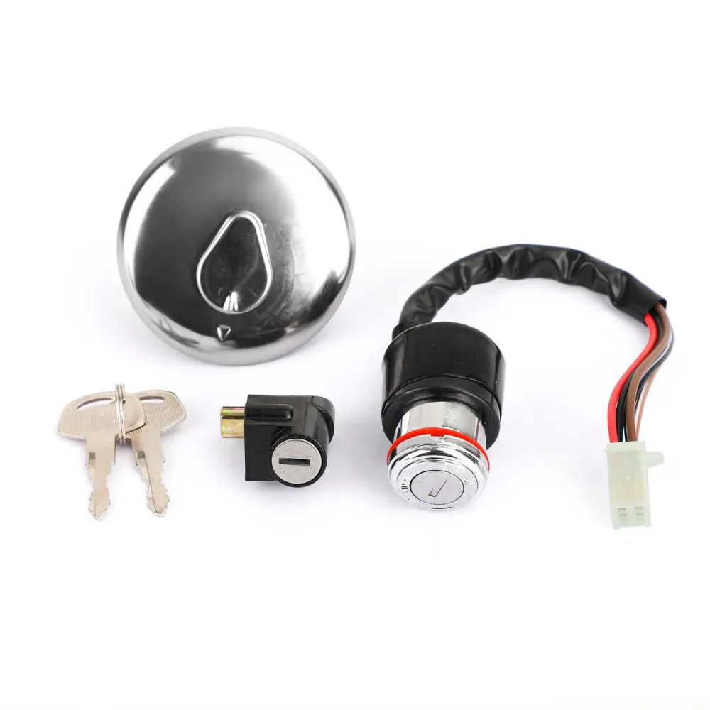 Ignition Switch Fuel Gas Cap Lock Set Fit Suzuki GN125 GN 125 1982-2001 generisk