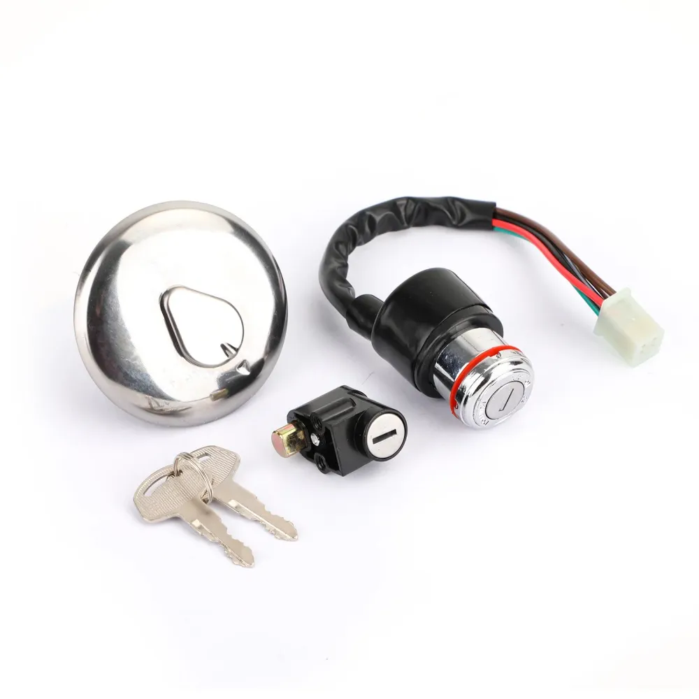 Ignition Switch Fuel Gas Cap Lock Set Fit Suzuki GN125 GN 125 1982-2001 generisk