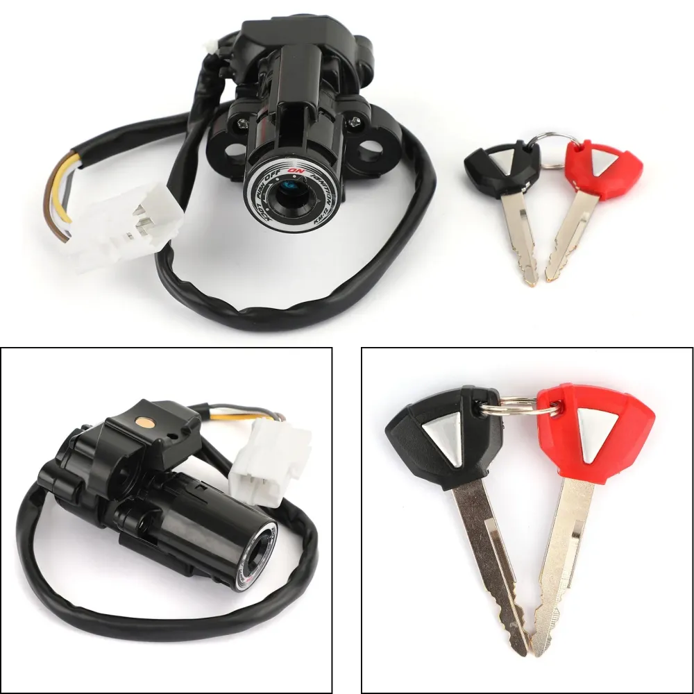 Ignition Switch m/Keys Fit Kawasaki ZX 6R 10R 14R Ninja 400R ER6N ER6F 11-19 Generisk