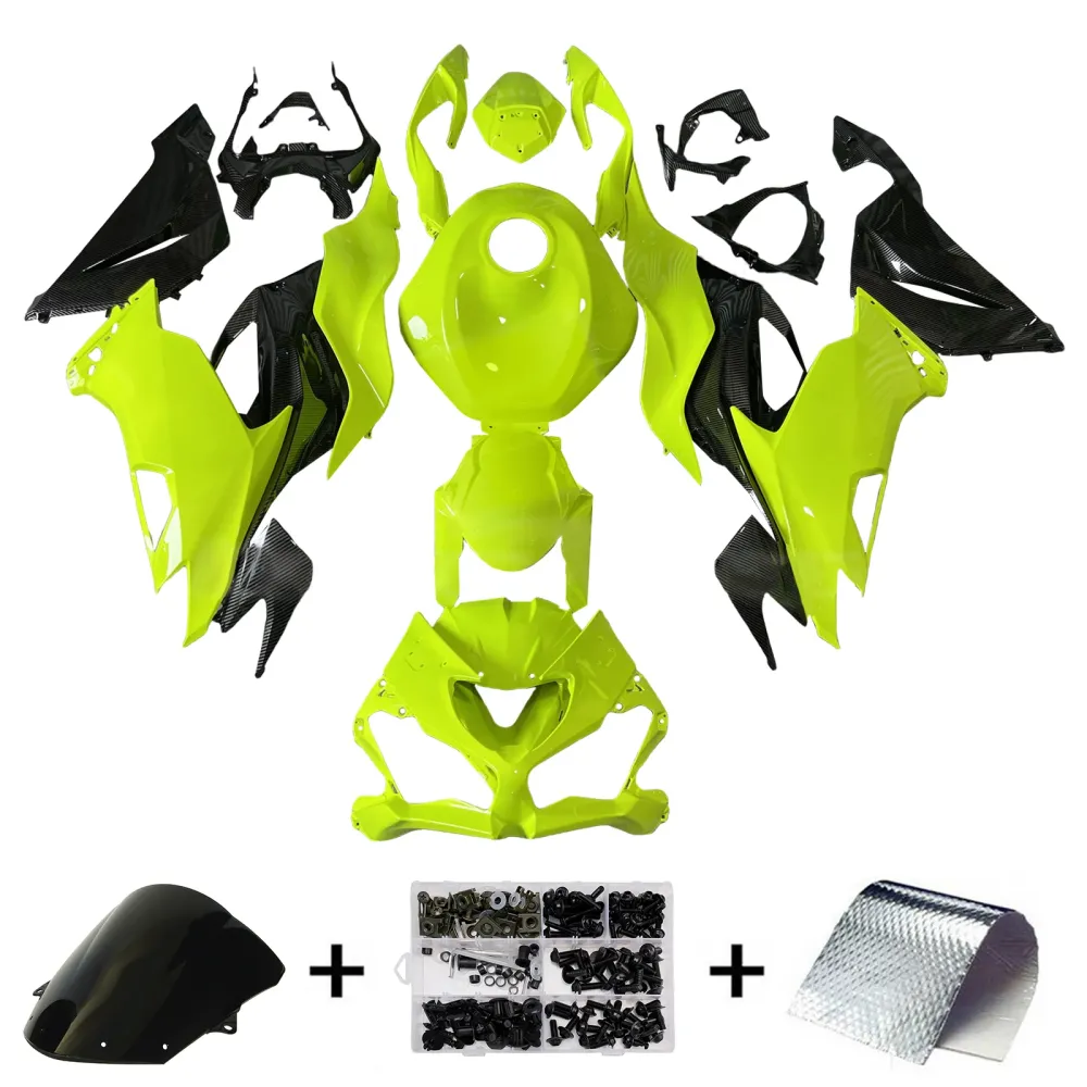 Injeksjon Fairing Kit Bodywork Plast Abs Fit Kawasaki ZX6R 2019-2023