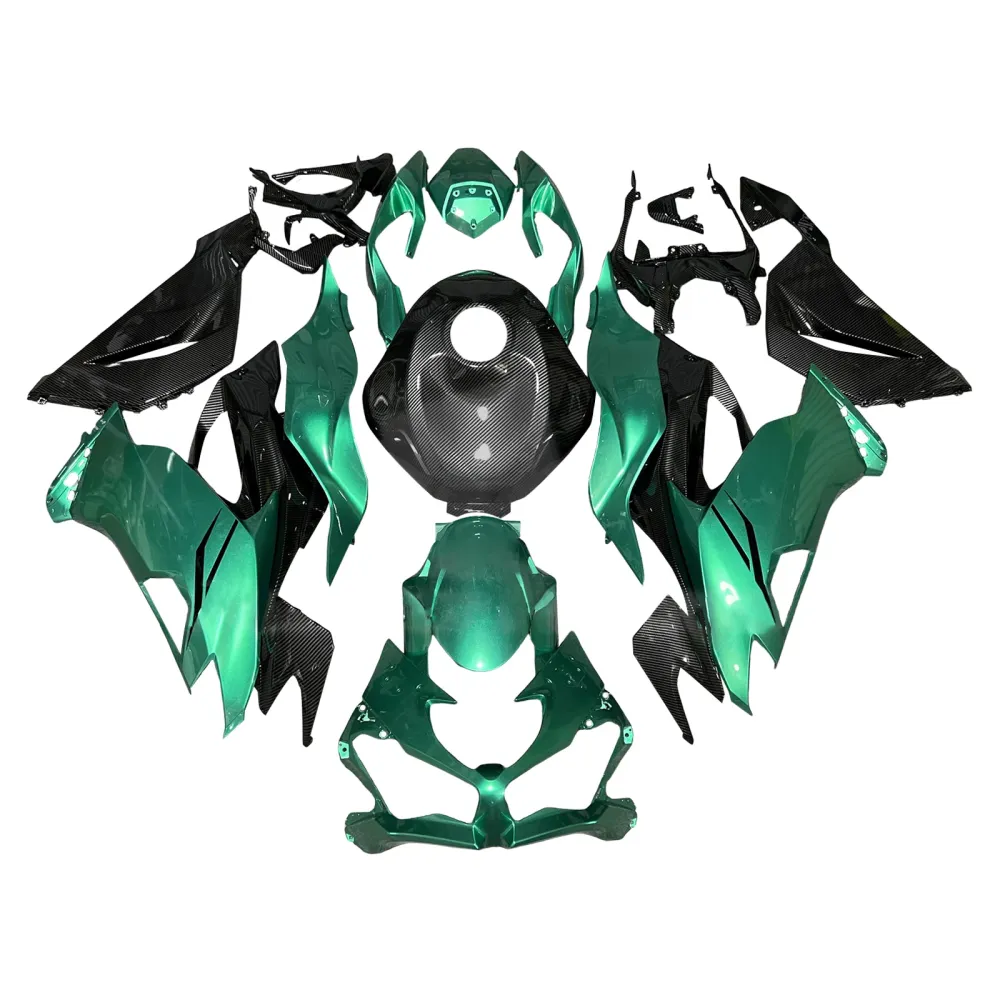 Injeksjon Fairing Kit Bodywork Plast Abs Fit Kawasaki ZX6R 2019-2023