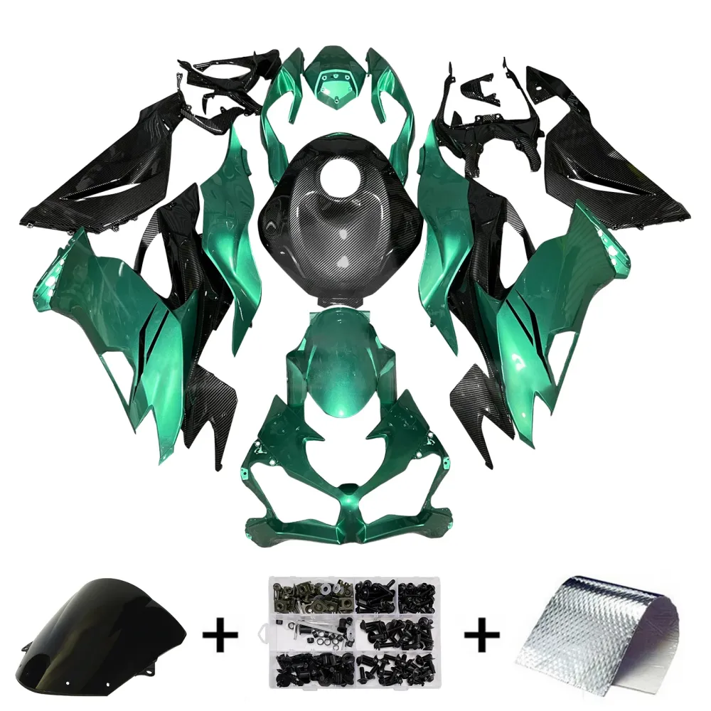 Injeksjon Fairing Kit Bodywork Plast Abs Fit Kawasaki ZX6R 2019-2023