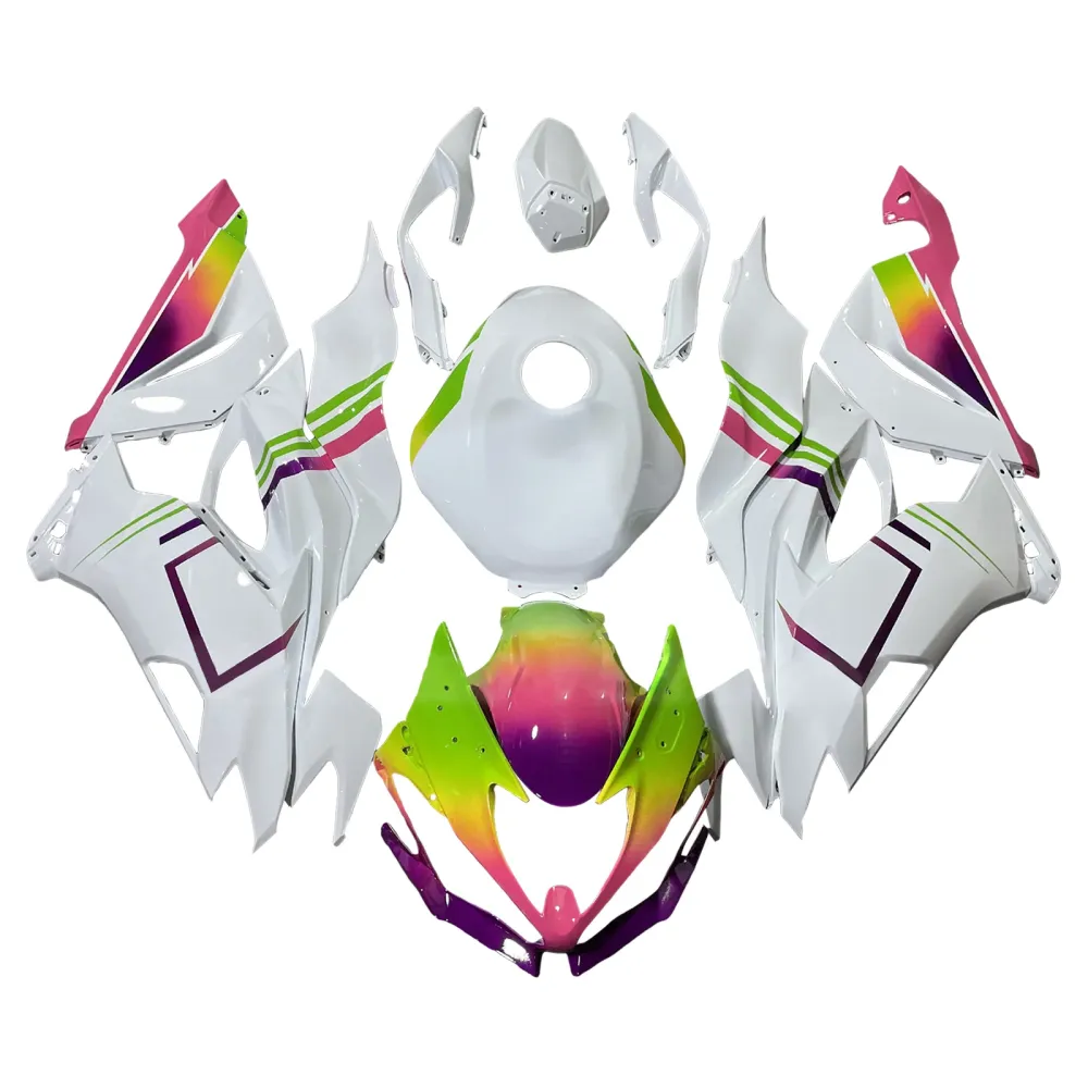 Injeksjon Fairing Kit Bodywork Plast Abs Fit Kawasaki ZX6R 2019-2023