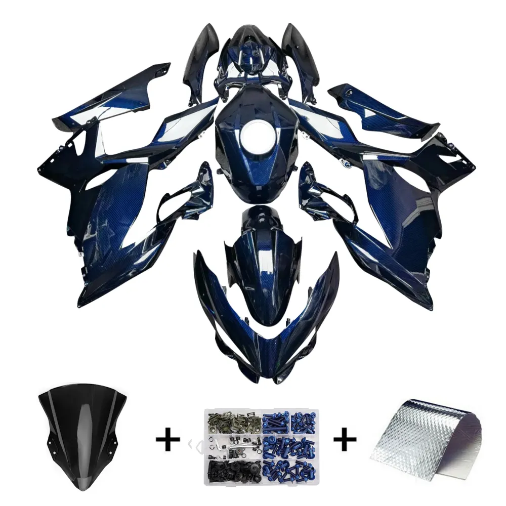 Injeksjon Fairing Kit Bodywork Plast Abs Fit Kawasaki Ex400 Ninja400 2018-2024