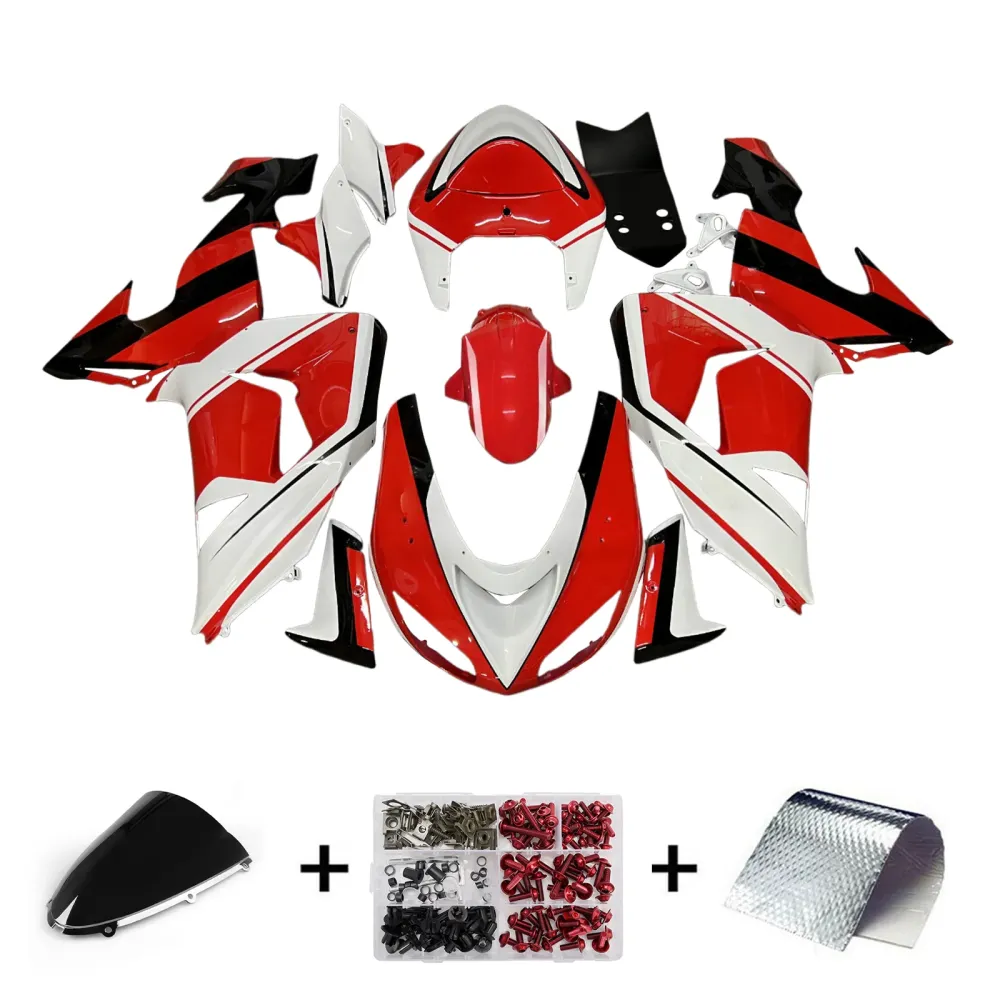 Injeksjon Fairing Kit Bodywork Plast Abs Fit Kawasaki ZX10R 2006-2007