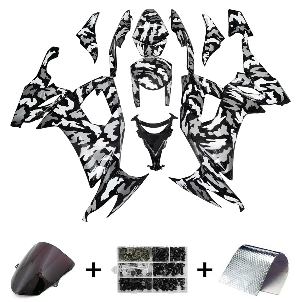 Injeksjon Fairing Kit Bodywork Plast Abs Fit Kawasaki ZX10R 2008-2010