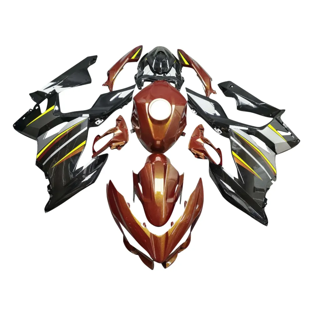 Injeksjon Fairing Kit Bodywork Plast Abs Fit Kawasaki Ex400 Ninja400 2018-2024