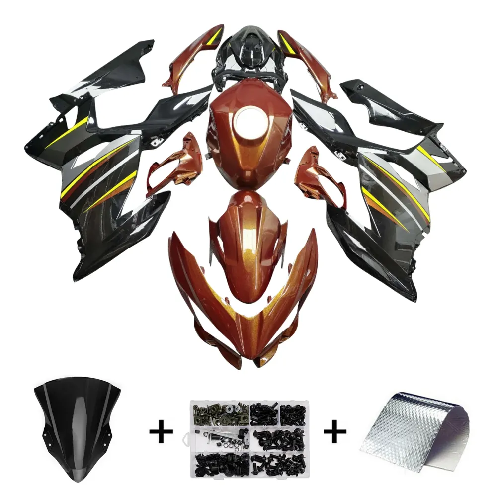 Injeksjon Fairing Kit Bodywork Plast Abs Fit Kawasaki Ex400 Ninja400 2018-2024