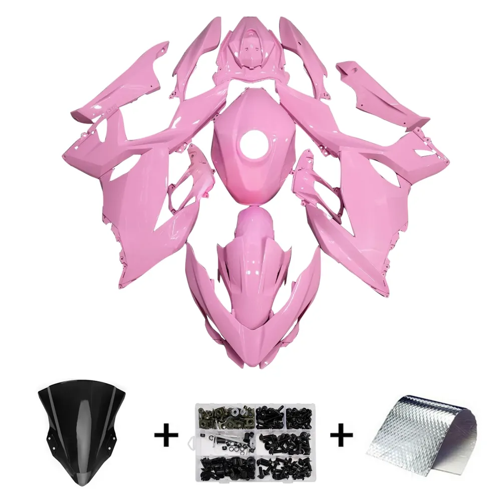 Injeksjon Fairing Kit Bodywork Plast Abs Fit Kawasaki Ex400 Ninja400 2018-2024