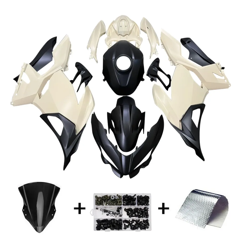 Injeksjon Fairing Kit Bodywork Plast Abs Fit Kawasaki Ex400 Ninja400 2018-2024