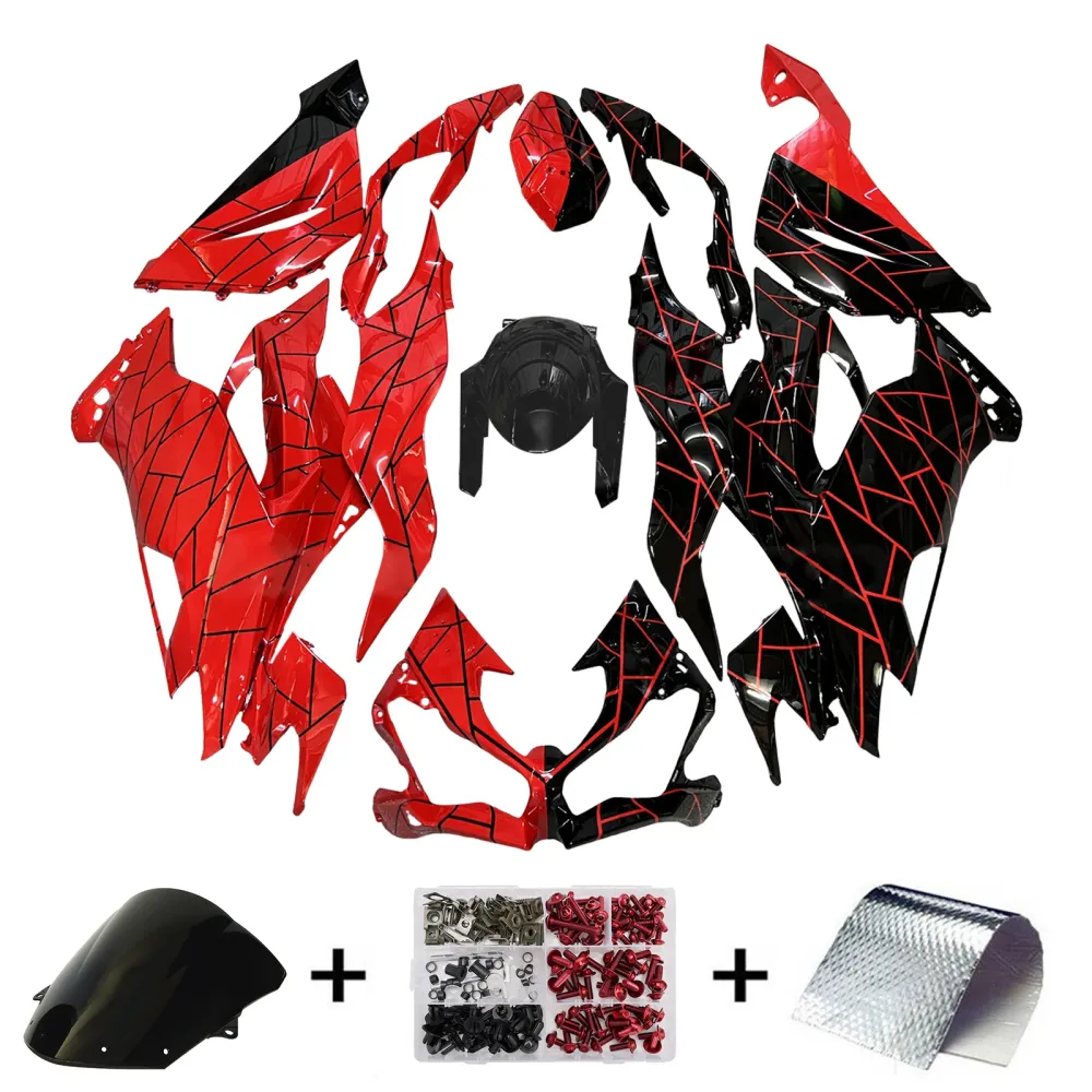 Injeksjon Fairing Kit Bodywork Plast Abs Fit Kawasaki ZX6R 2019-2023