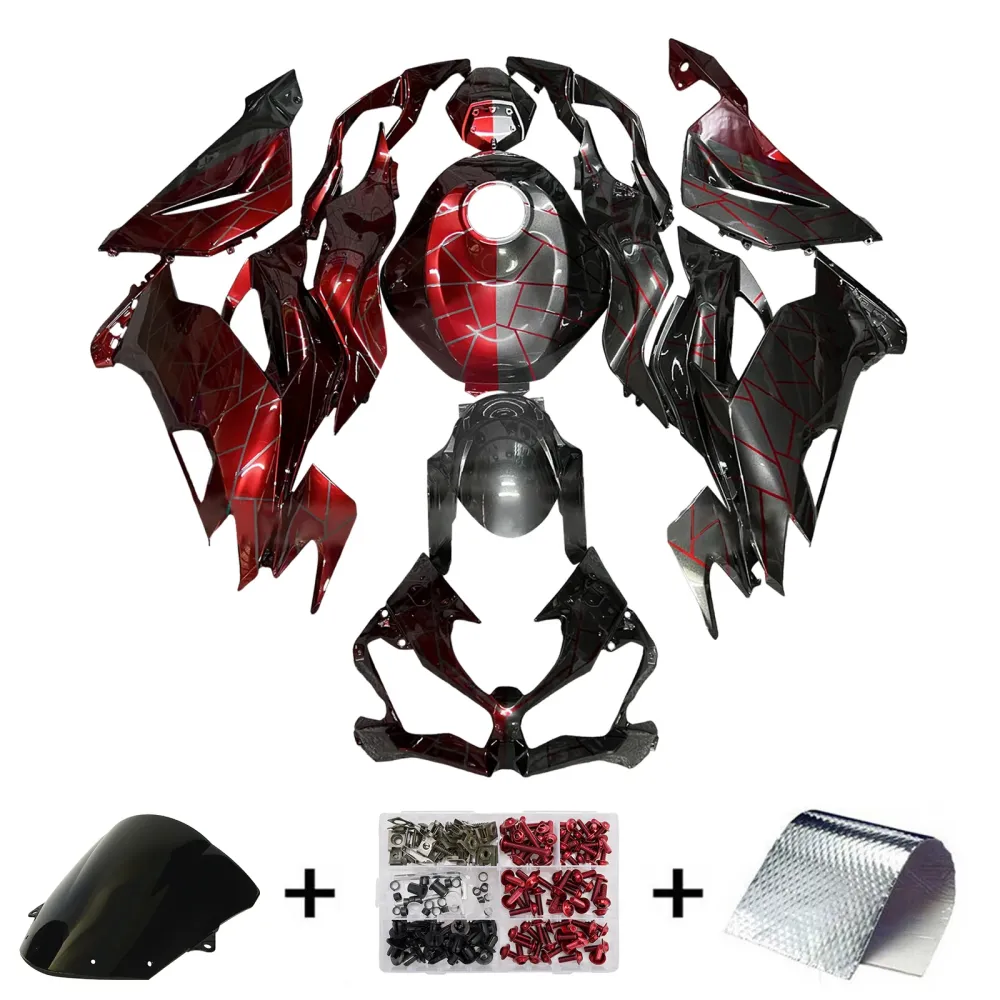 Injeksjon Fairing Kit Bodywork Plast Abs Fit Kawasaki ZX6R 2019-2023