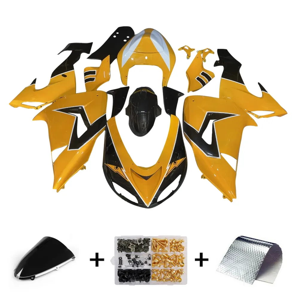 Injeksjon Fairing Kit Bodywork Plast Abs Fit Kawasaki ZX10R 2006-2007