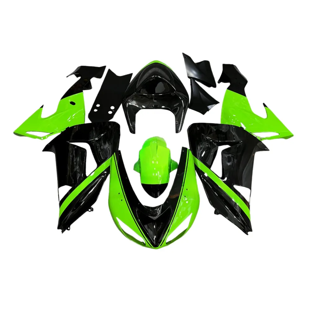 Injeksjon Fairing Kit Bodywork Plast Abs Fit Kawasaki ZX10R 2006-2007