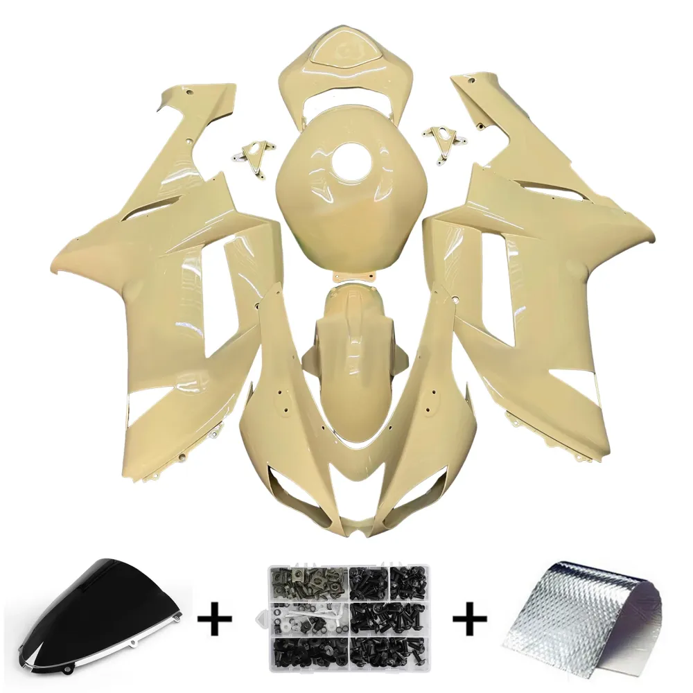 Injeksjon Fairing Kit Bodywork Plast Abs Fit Kawasaki ZX6R 636 2007-2008