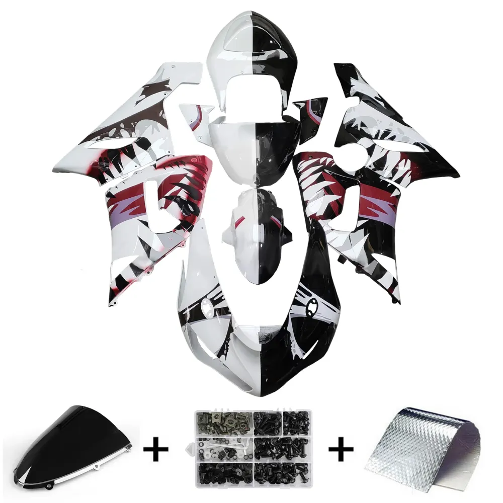 Injeksjon Fairing Kit Bodywork Plast Abs Fit Kawasaki ZX6R 636 2005-2006