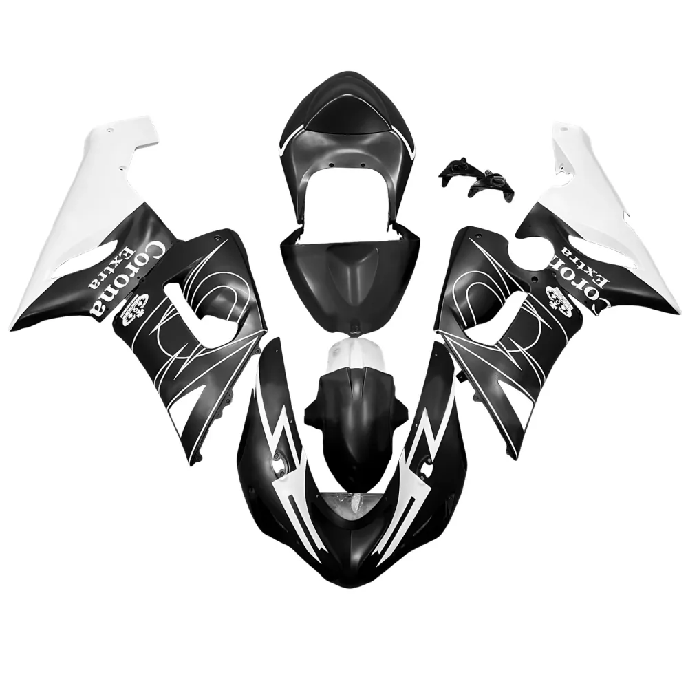 Injeksjon Fairing Kit Bodywork Plast Abs Fit Kawasaki ZX6R 636 2005-2006