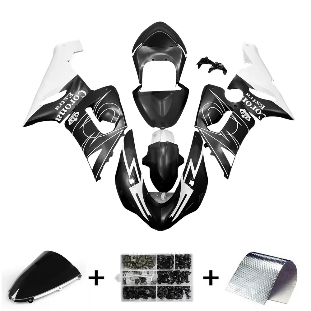 Injeksjon Fairing Kit Bodywork Plast Abs Fit Kawasaki ZX6R 636 2005-2006
