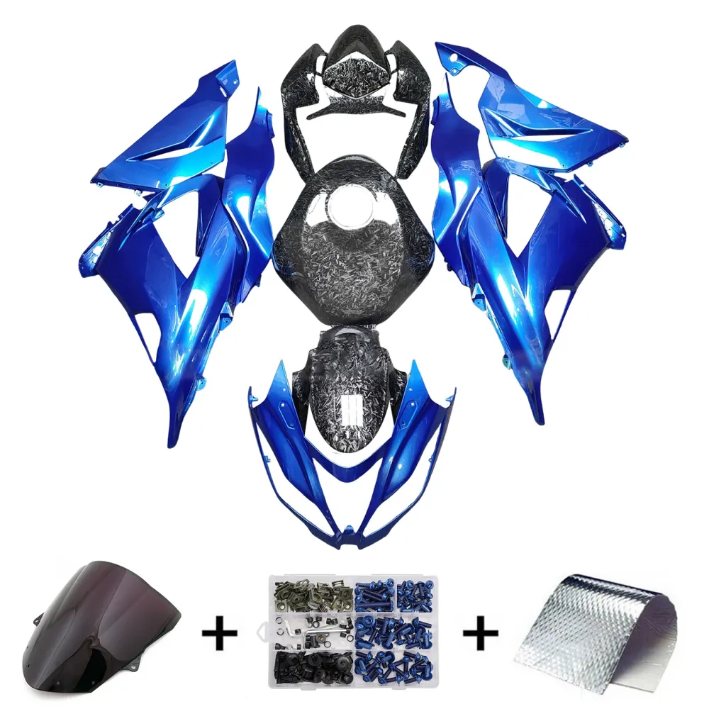 Injeksjon Fairing Kit Bodywork Plast Abs Fit Kawasaki ZX6R 636 2013-2018