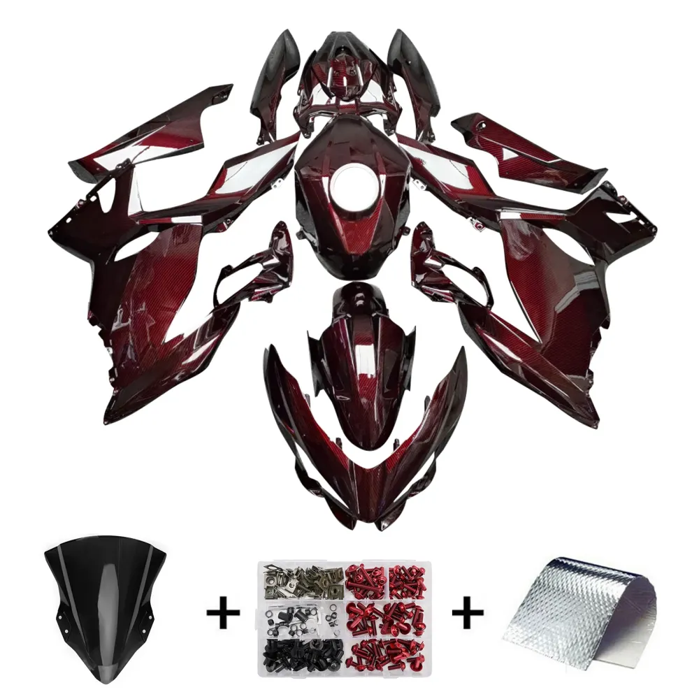 Injeksjon Fairing Kit Bodywork Plast Abs Fit Kawasaki Ex400 Ninja400 2018-2024