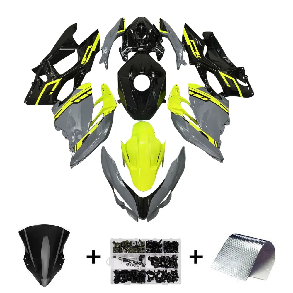 Injeksjon Fairing Kit Bodywork Plast Abs Fit Kawasaki Ex400 Ninja400 2018-2024