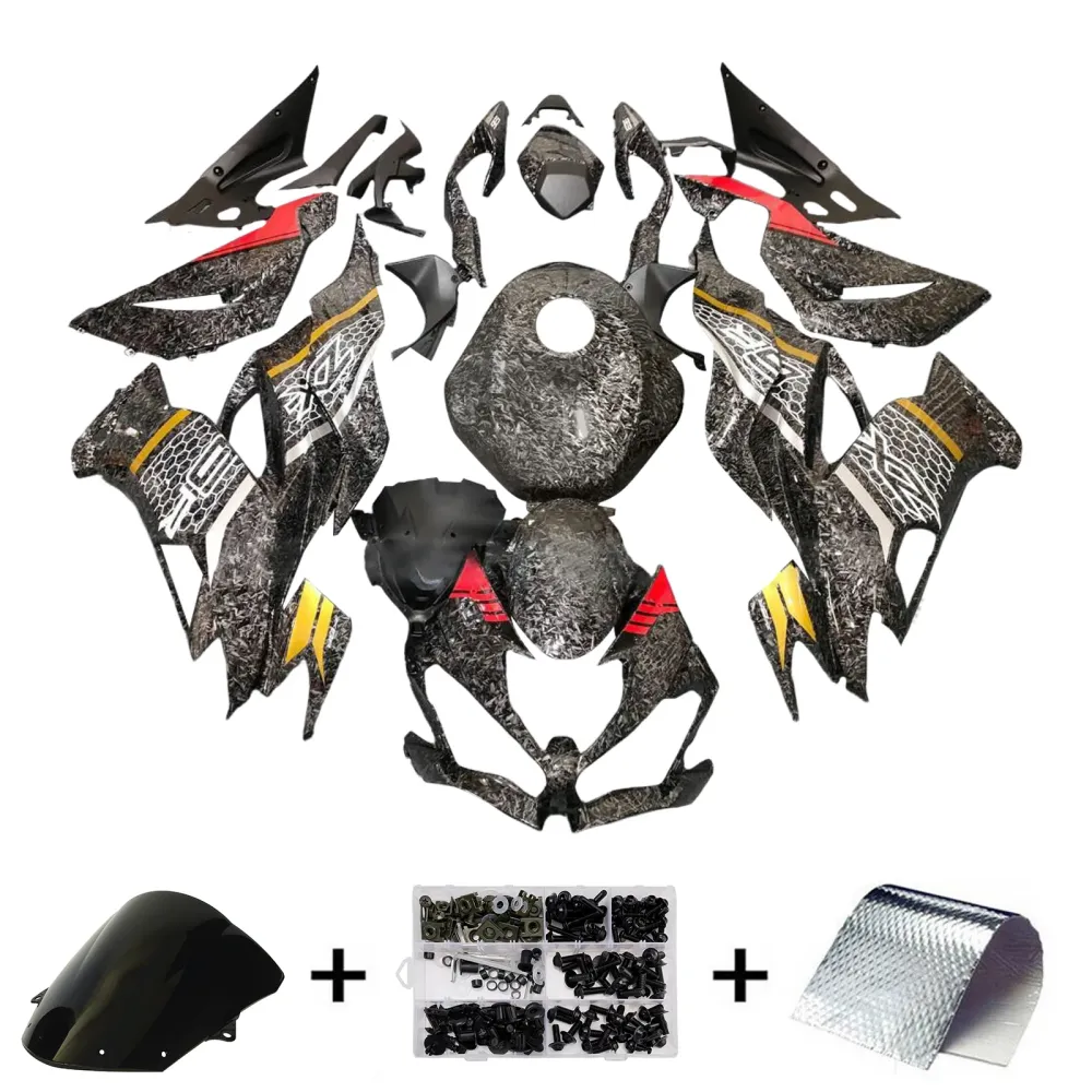 Injeksjon Fairing Kit Bodywork Plast Abs Fit Kawasaki ZX6R 2019-2023