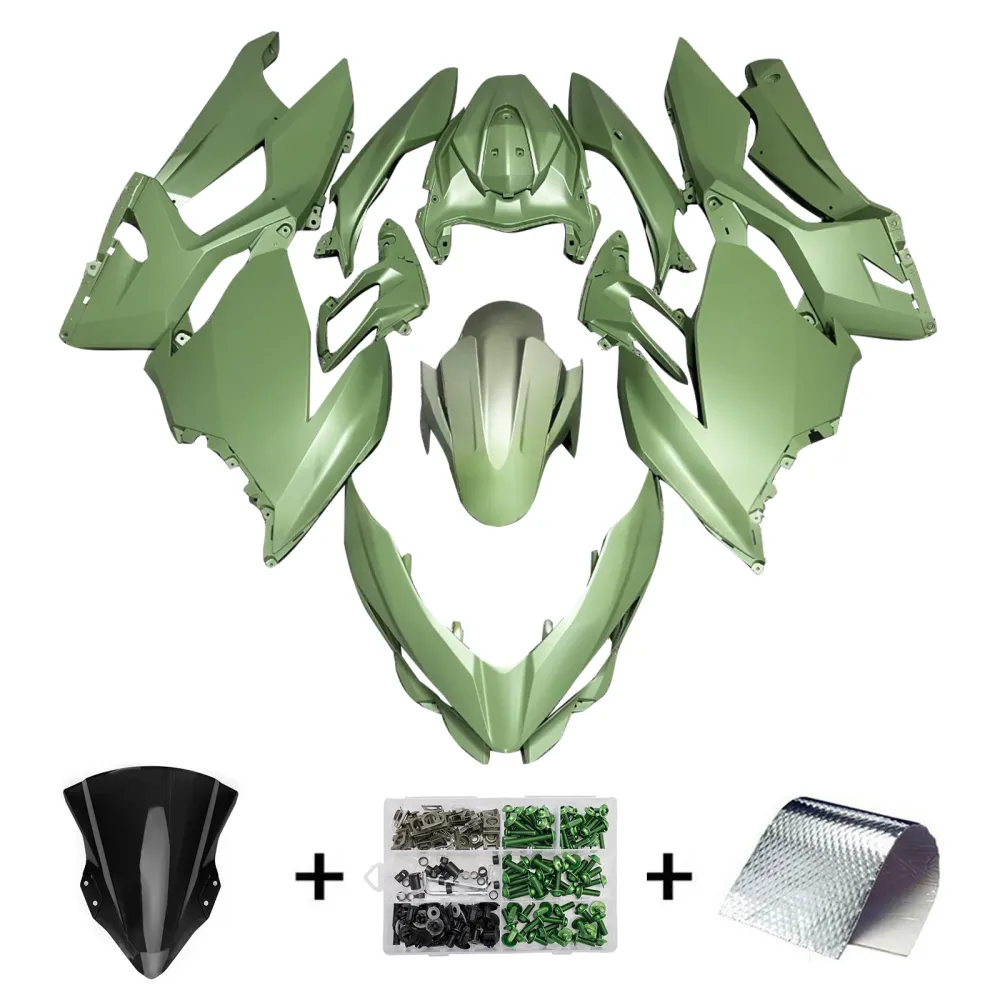 Injeksjon Fairing Kit Bodywork Plast Abs Fit Kawasaki Ex400 Ninja400 2018-2024