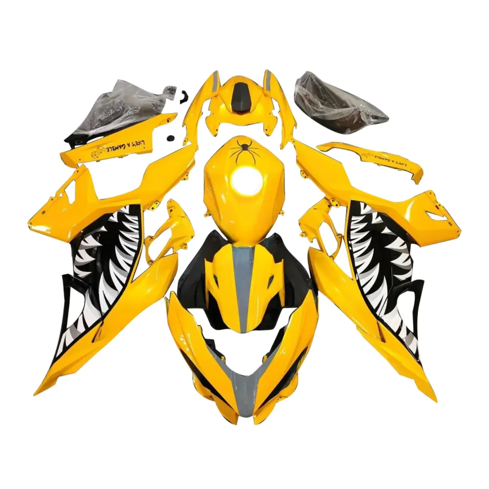 Injeksjon Fairing Kit Bodywork Plast Abs Fit Kawasaki Ex400 Ninja400 2018-2024