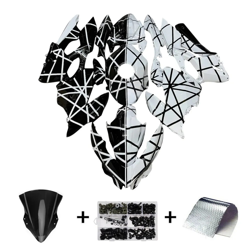 Injeksjon Fairing Kit Bodywork Plast Abs Fit Kawasaki Ex400 Ninja400 2018-2024