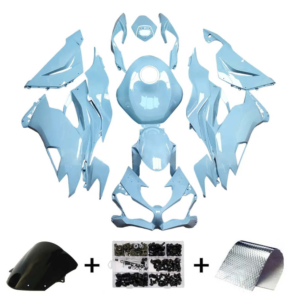 Injeksjon Fairing Kit Bodywork Plast Abs Fit Kawasaki ZX6R 2019-2023