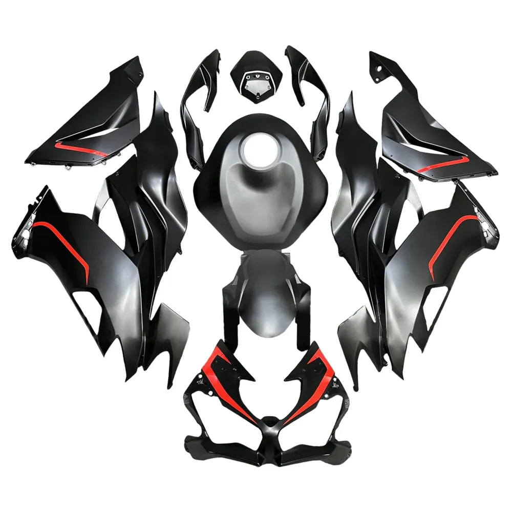 Injeksjon Fairing Kit Bodywork Plast Abs Fit Kawasaki ZX6R 2019-2023