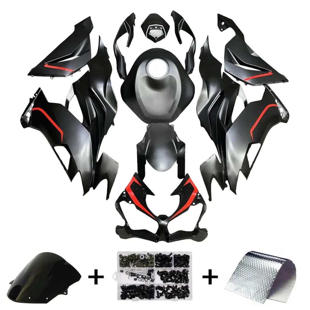Injeksjon Fairing Kit Bodywork Plast Abs Fit Kawasaki ZX6R 2019-2023