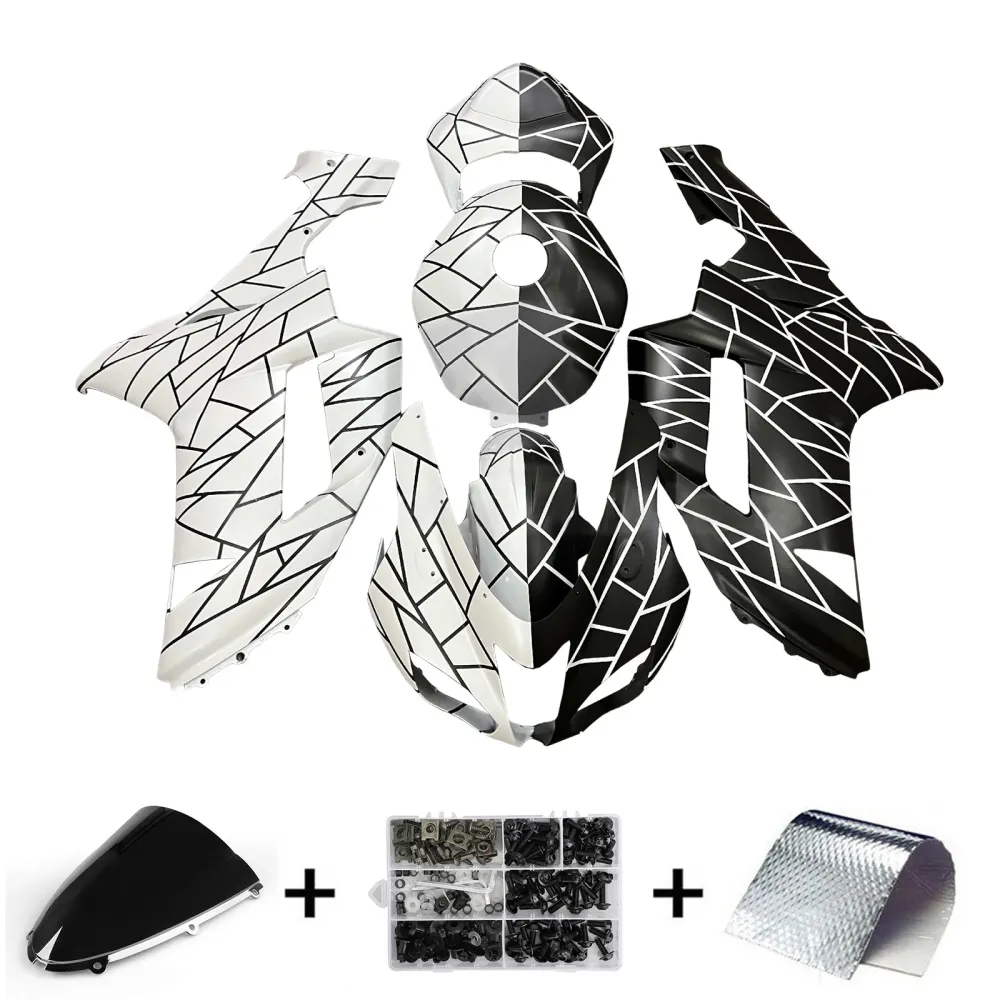 Injeksjon Fairing Kit Bodywork Plast Abs Fit Kawasaki ZX6R 636 2007-2008