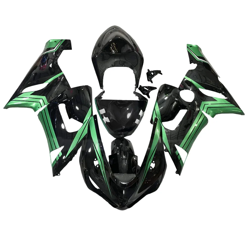 Injeksjon Fairing Kit Bodywork Plast Abs Fit Kawasaki ZX6R 636 2005-2006