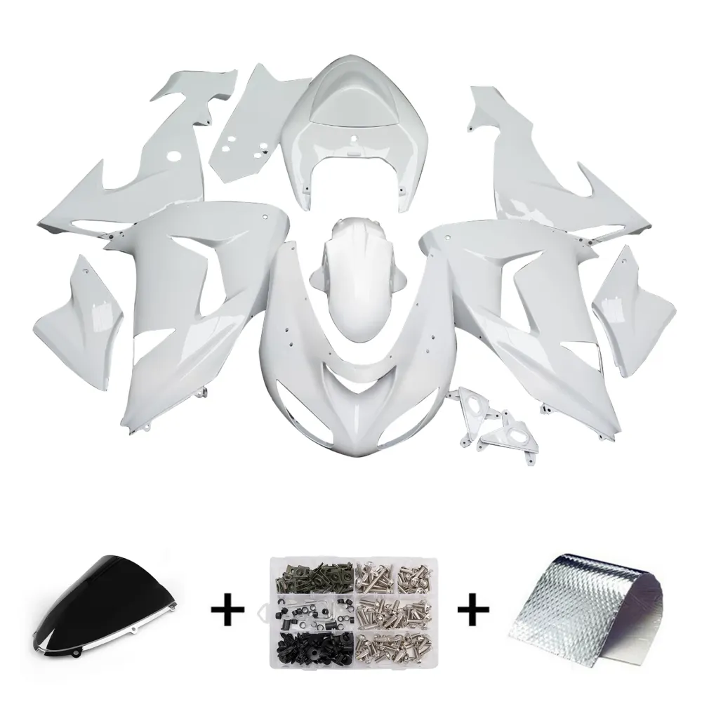 Injeksjon Fairing Kit Bodywork Plast Abs Fit Kawasaki ZX10R 2006-2007