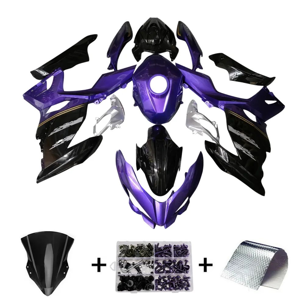 Injeksjon Fairing Kit Bodywork Plast Abs Fit Kawasaki Ex400 Ninja400 2018-2024