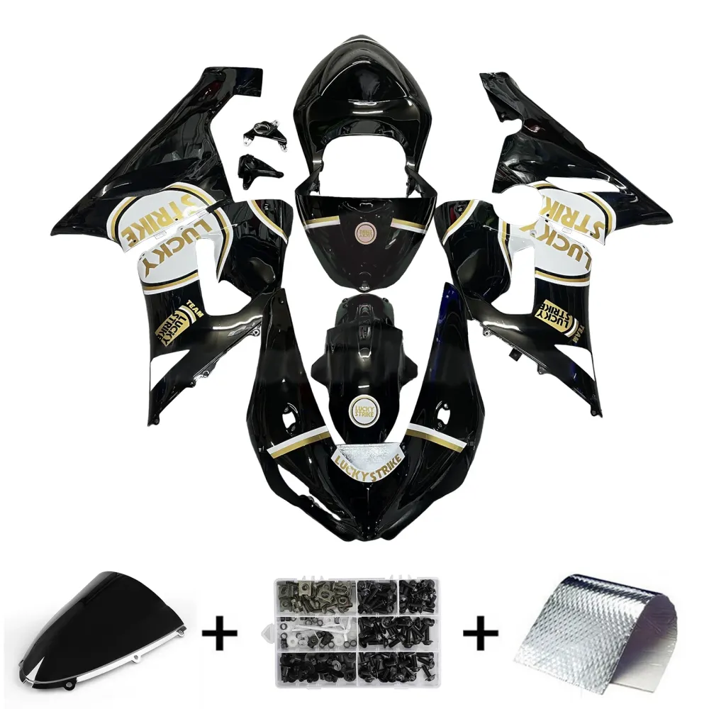 Injeksjon Fairing Kit Bodywork Plast Abs Fit Kawasaki ZX6R 636 2005-2006