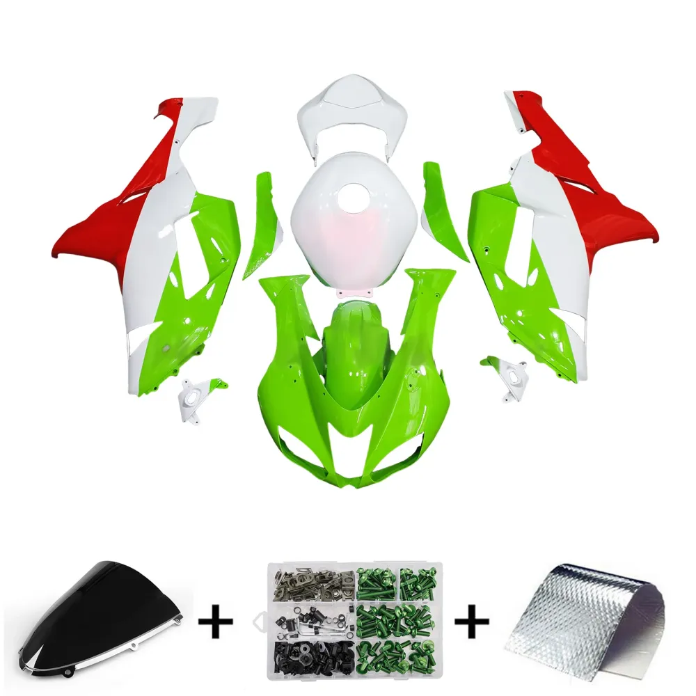 Injeksjon Fairing Kit Bodywork Plast Abs Fit Kawasaki ZX6R 636 2007-2008