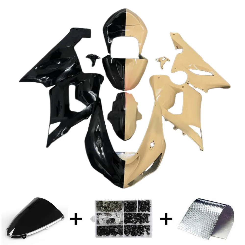 Injeksjon Fairing Kit Bodywork Plast Abs Fit Kawasaki ZX6R 636 2005-2006
