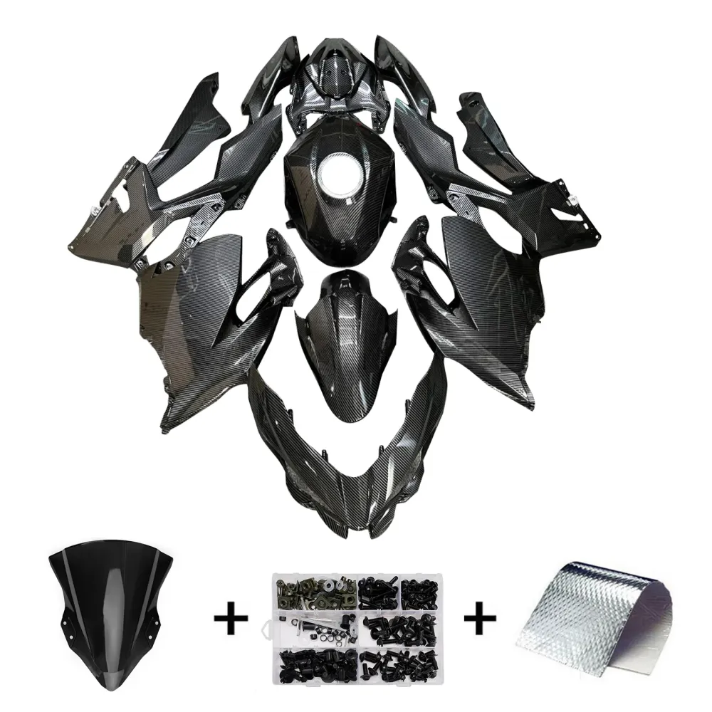 Injeksjon Fairing Kit Bodywork Plast Abs Fit Kawasaki Ex400 Ninja400 2018-2024