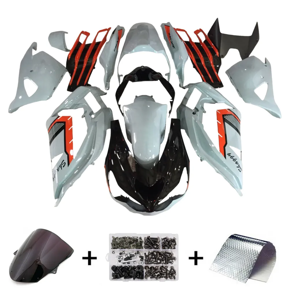 Injeksjon Fairing Kit Bodywork Plast Abs Fit Kawasaki ZX6R 636 2013-2018