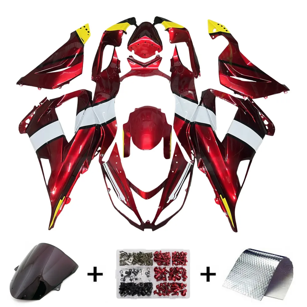Injeksjon Fairing Kit Bodywork Plast Abs Fit Kawasaki ZX6R 636 2013-2018