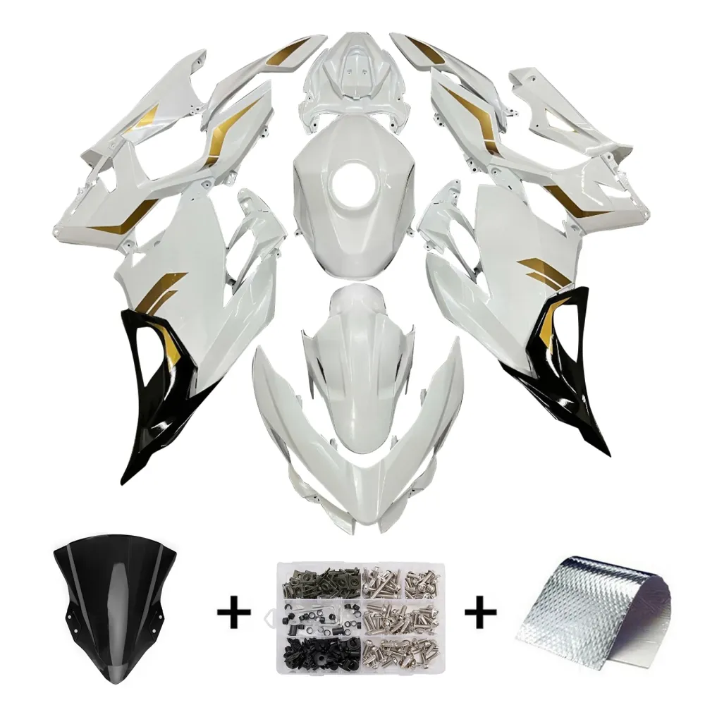 Injeksjon Fairing Kit Bodywork Plast Abs Fit Kawasaki Ex400 Ninja400 2018-2024