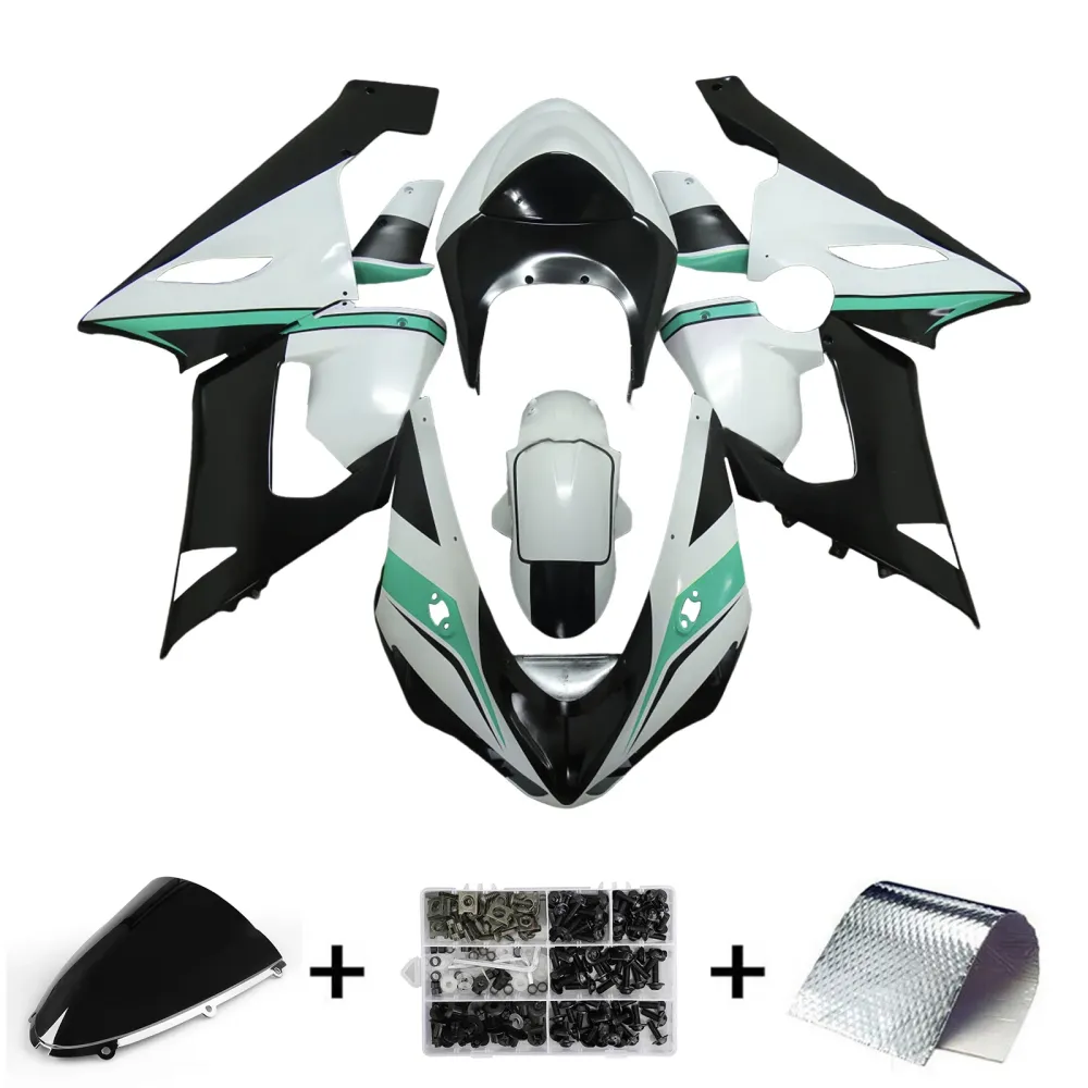 Injeksjon Fairing Kit Bodywork Plast Abs Fit Kawasaki ZX6R 636 2005-2006