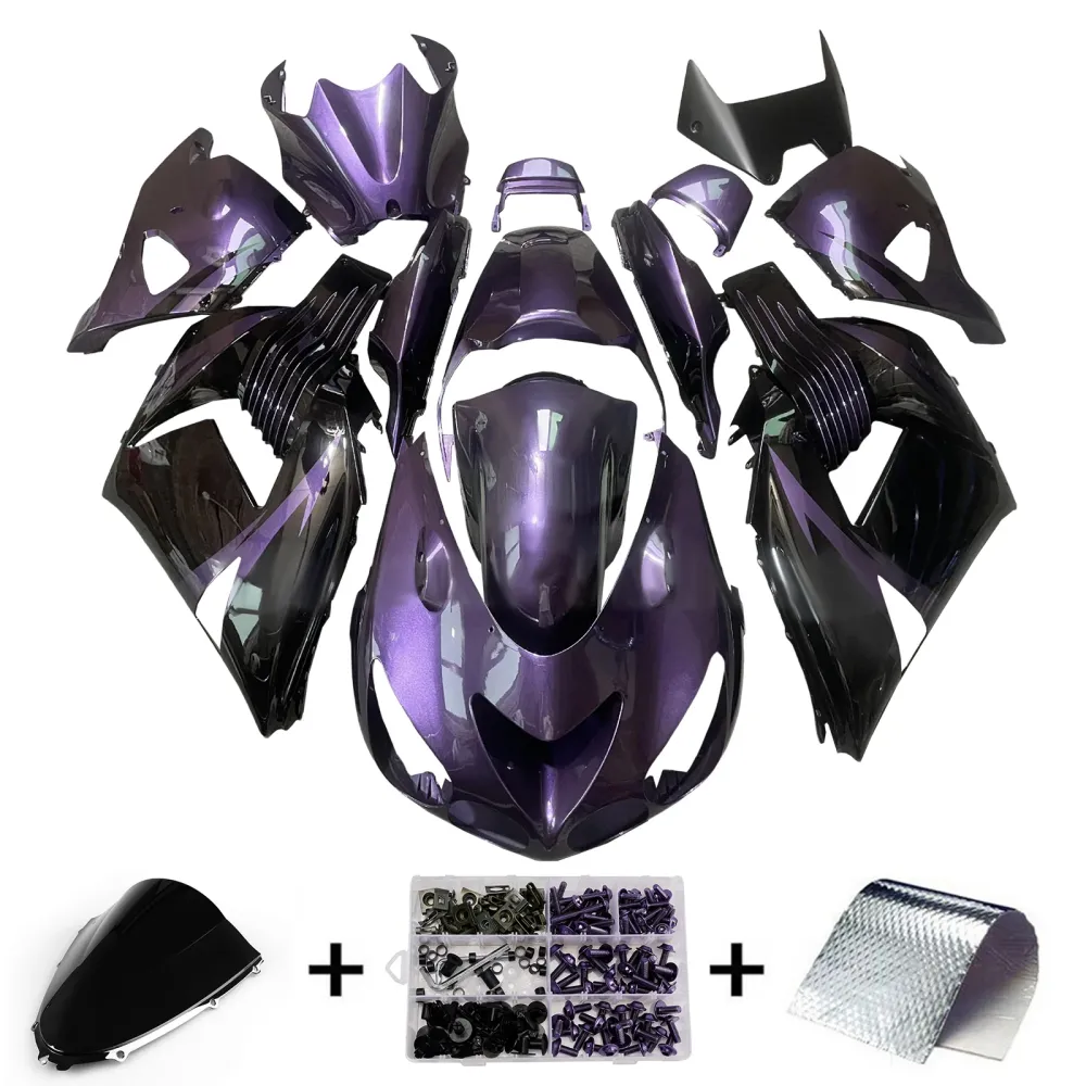 Injeksjon Fairing Kit karosseri passer Kawasaki ZX14R ZZR1400 2006-2011