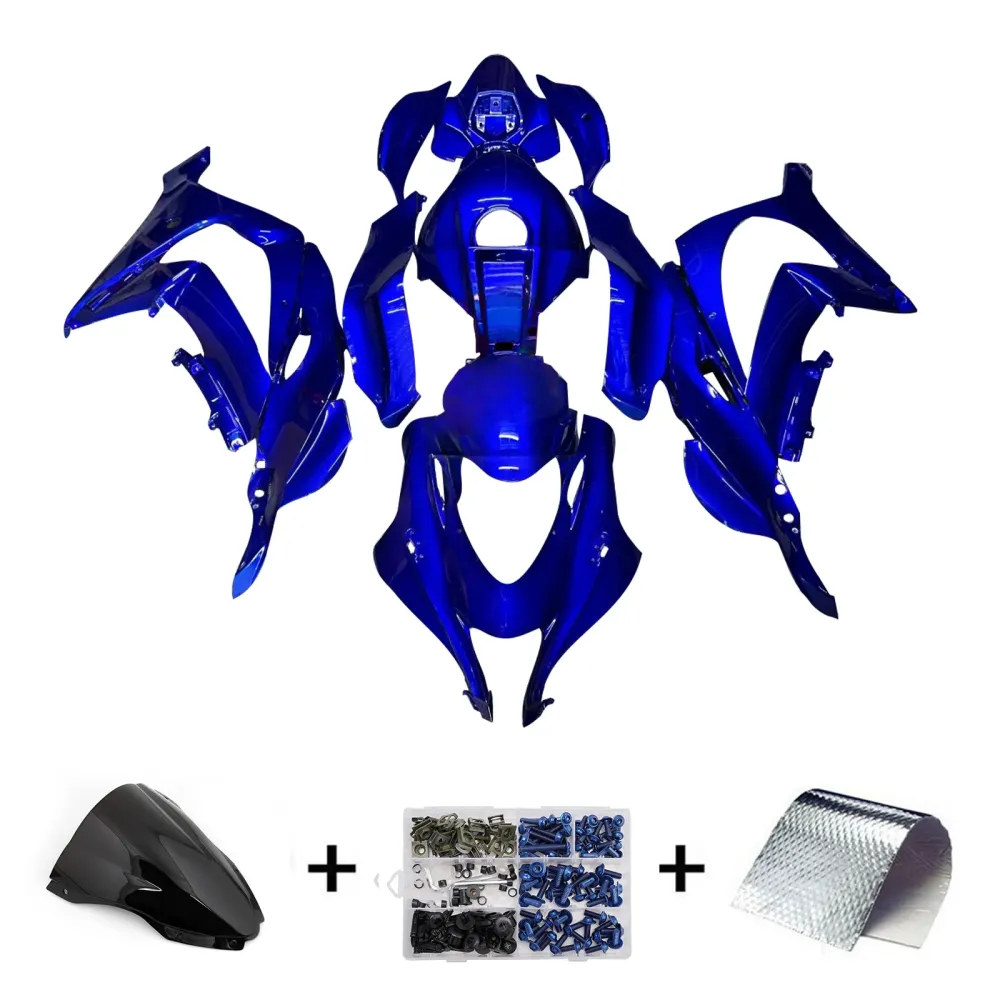 Injeksjon Fairing Kit karosseri plast ABS Fit Kawasaki ZX10R 2016-2020