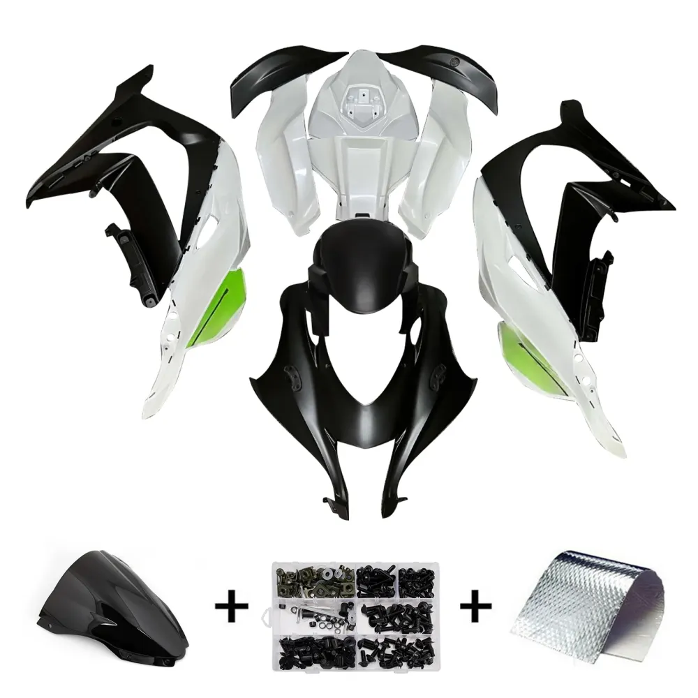 Injeksjon Fairing Kit karosseri plast ABS Fit Kawasaki ZX10R 2016-2020